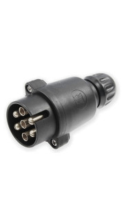 201050 Вилка 7 контактів, 7P/12V, IP 44, ISO 1724 - Type N, ERICH JAEGER